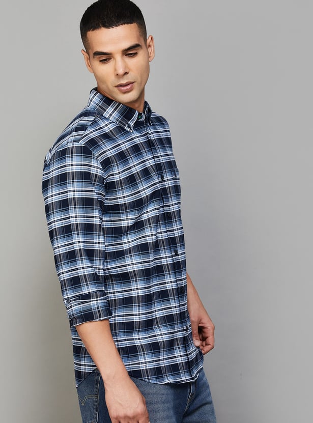UNITED COLORS OF BENETTON Checked Regular Fit Shirt