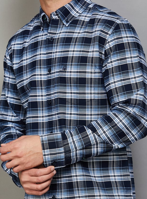 UNITED COLORS OF BENETTON Checked Regular Fit Shirt