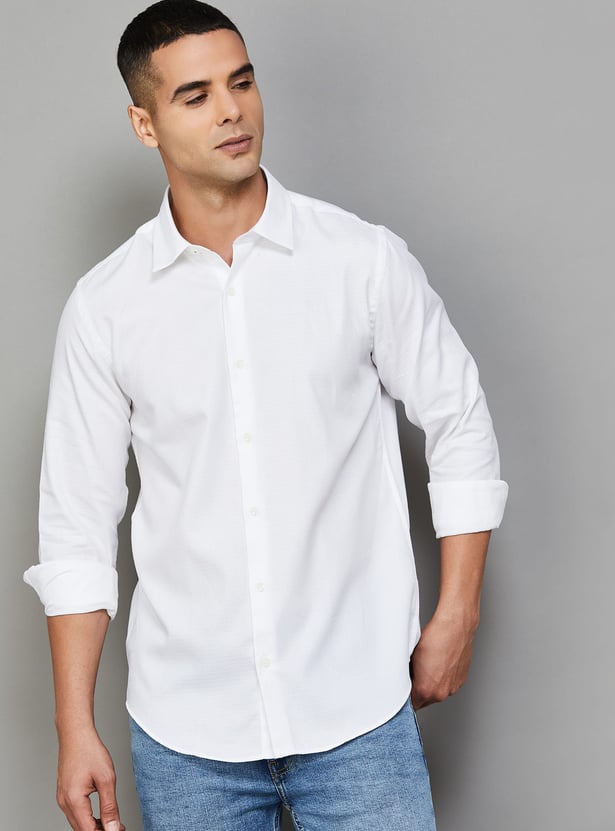 UNITED COLORS OF BENETTON Textured Regular Fit Shirt