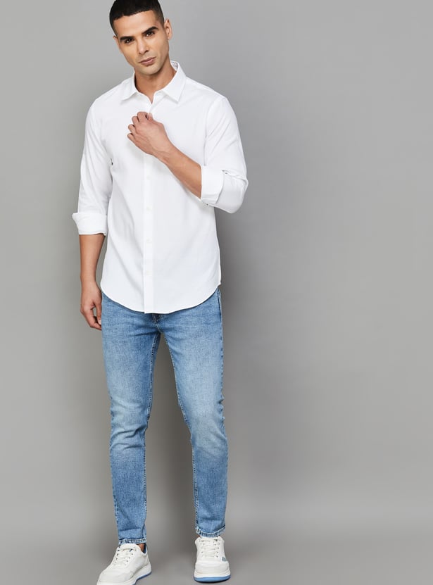 UNITED COLORS OF BENETTON Textured Regular Fit Shirt