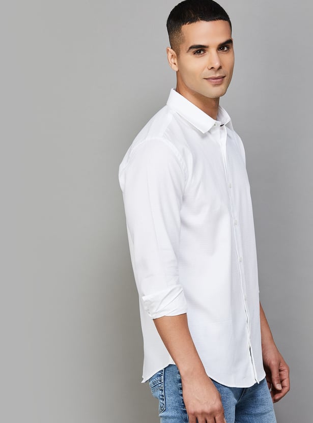 UNITED COLORS OF BENETTON Textured Regular Fit Shirt