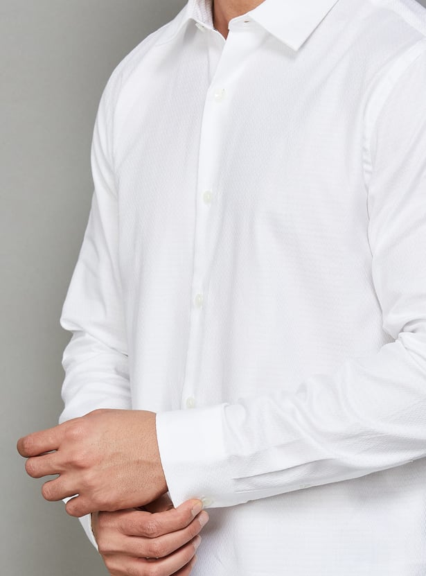 UNITED COLORS OF BENETTON Textured Regular Fit Shirt
