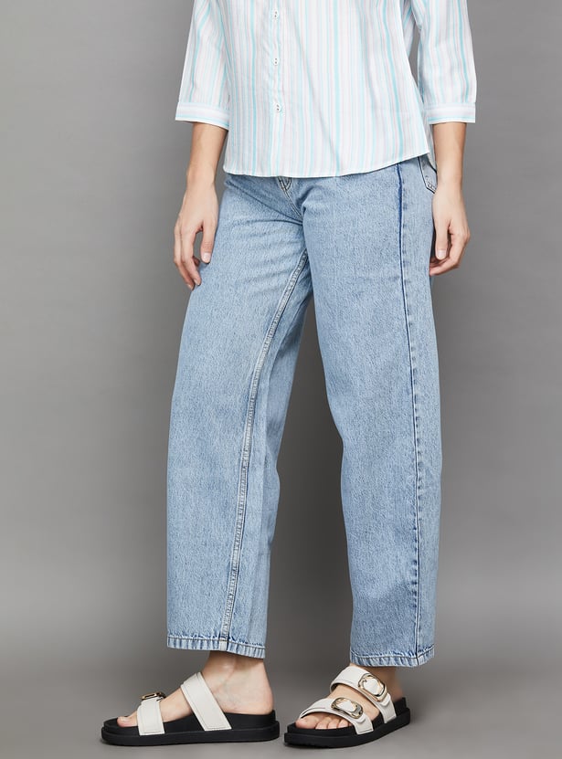 KRAUS Solid Baggy Fit Jeans
