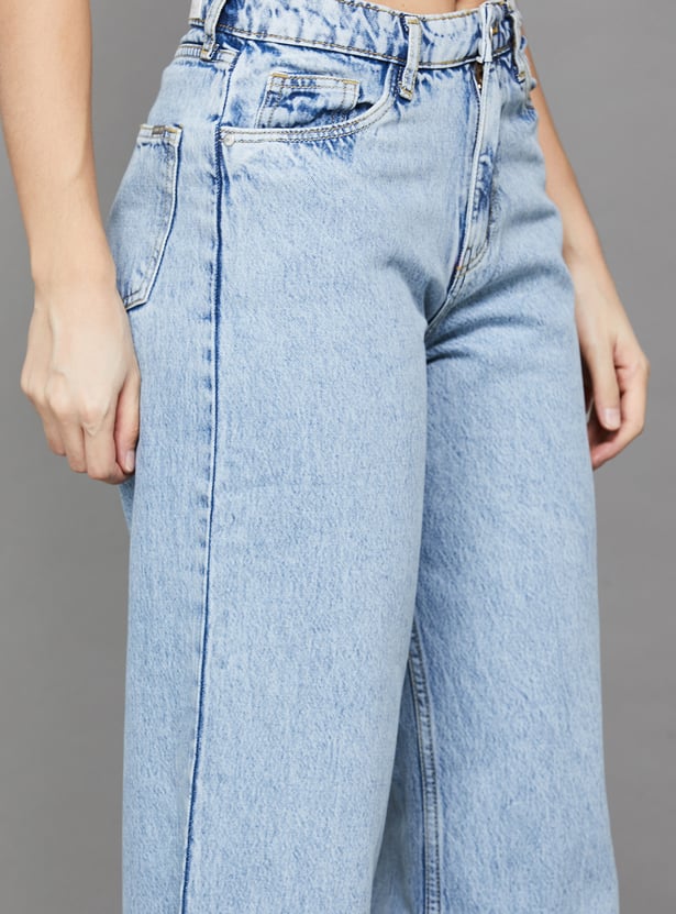 KRAUS Solid Baggy Fit Jeans
