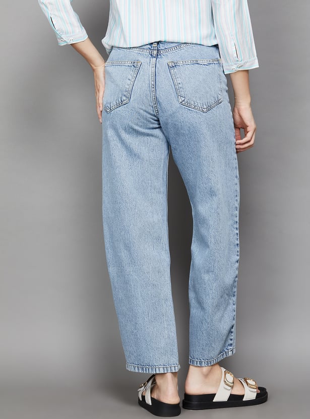 KRAUS Solid Baggy Fit Jeans