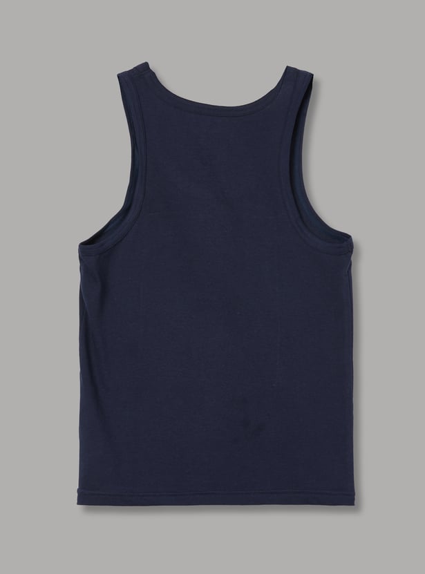FAME FOREVER Boys Solid Vest - Pack of 2