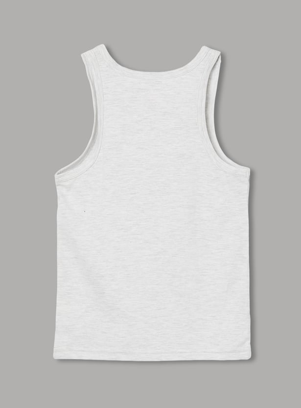 FAME FOREVER Boys Solid Vest - Pack of 2