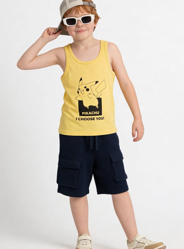 FAME FOREVER Boys Printed Vests - Pack of 2