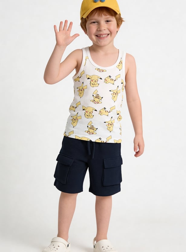 FAME FOREVER Boys Printed Vests - Pack of 2