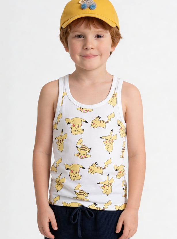 FAME FOREVER Boys Printed Vests - Pack of 2