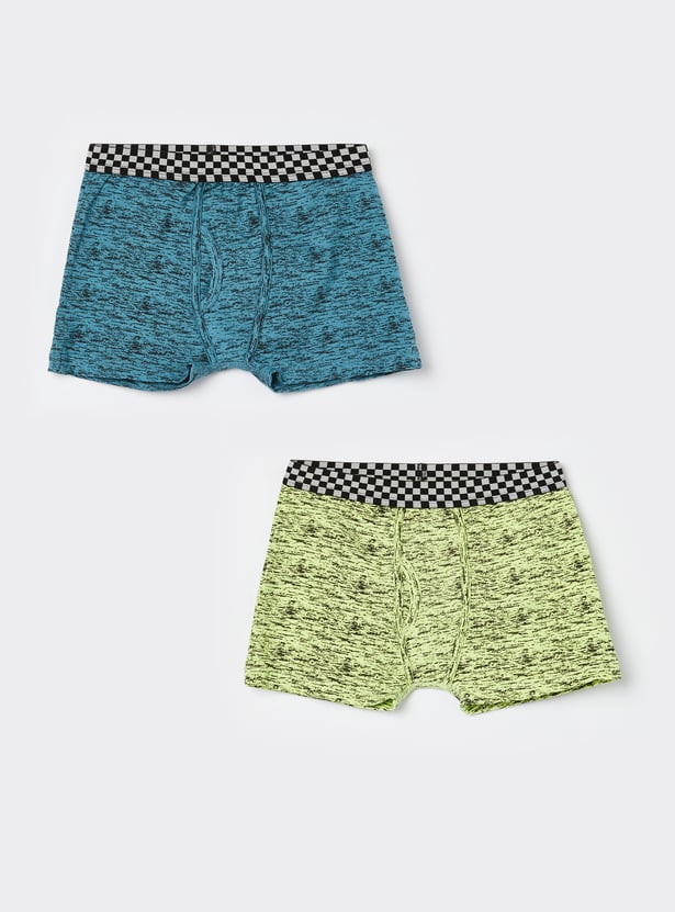 FAME FOREVER Boys Printed Trunks - Pack of 2