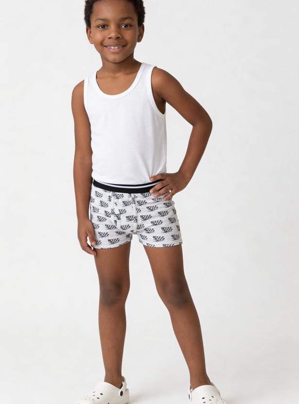 FAME FOREVER Boys Printed Trunks - Pack of 2