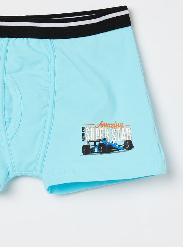 FAME FOREVER Boys Printed Trunks - Pack of 2