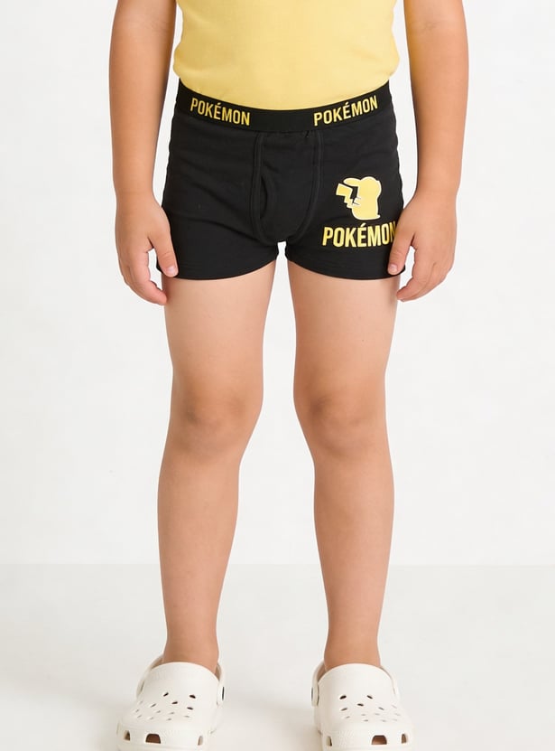 FAME FOREVER Boys Pokemon Printed Boxers - Pack of 2