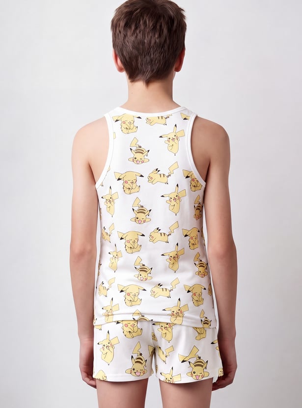 FAME FOREVER Boys Pikachu Print Vests - Pack of 2