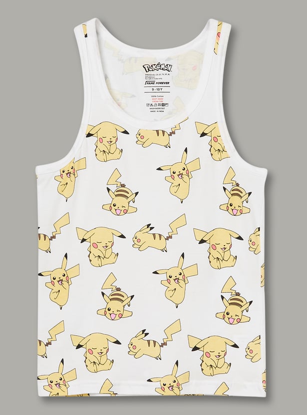 FAME FOREVER Boys Pikachu Print Vests - Pack of 2