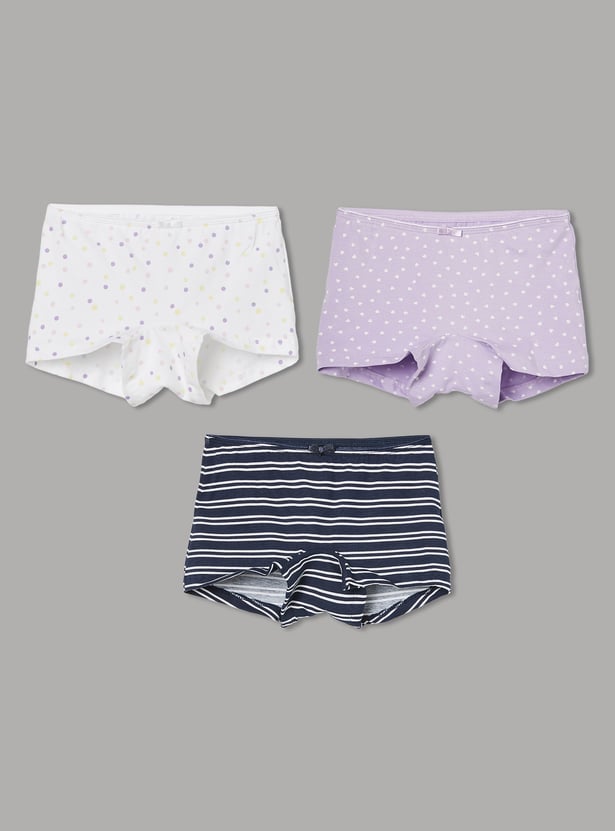 FAME FOREVER Girls Printed Hipster Panties - Pack of 3