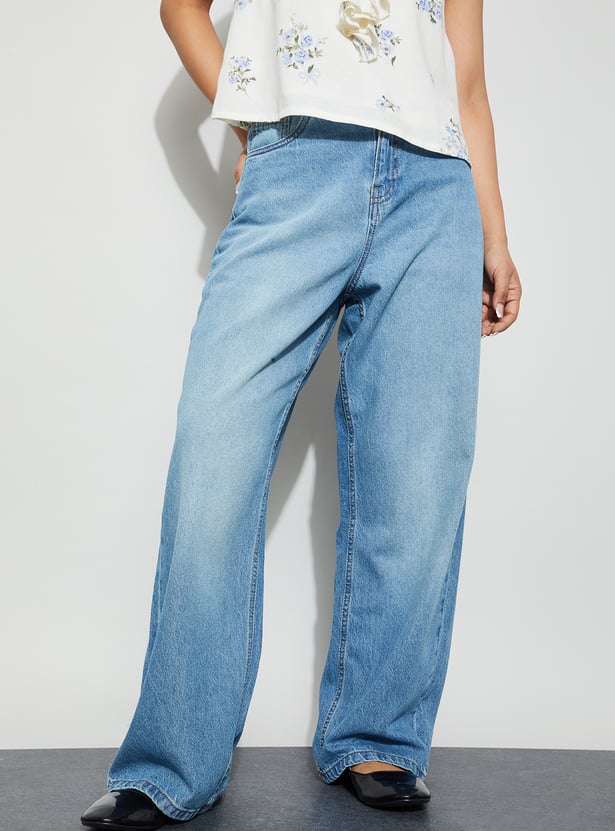GINGER Solid Woven Jeans