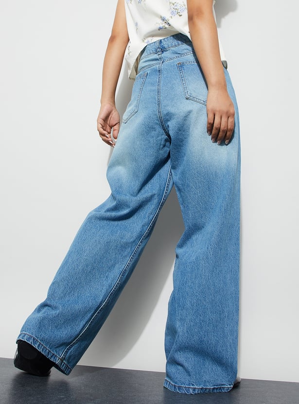 GINGER Solid Woven Jeans
