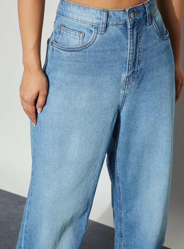 GINGER Solid Woven Jeans