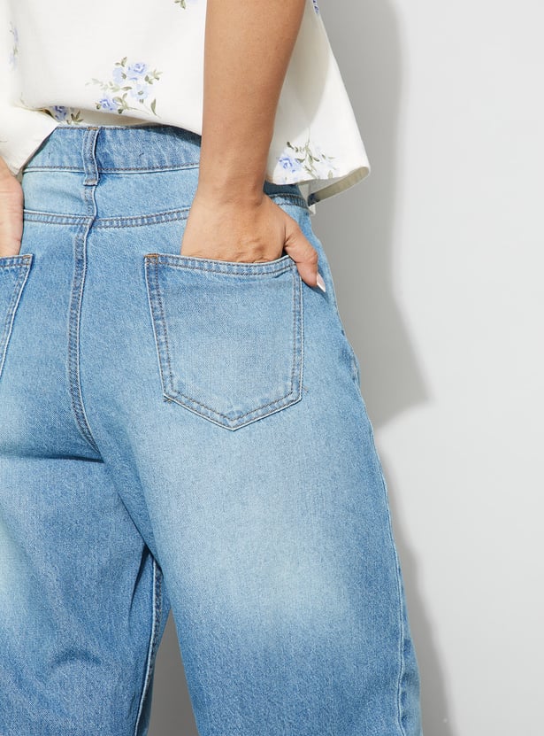 GINGER Solid Woven Jeans