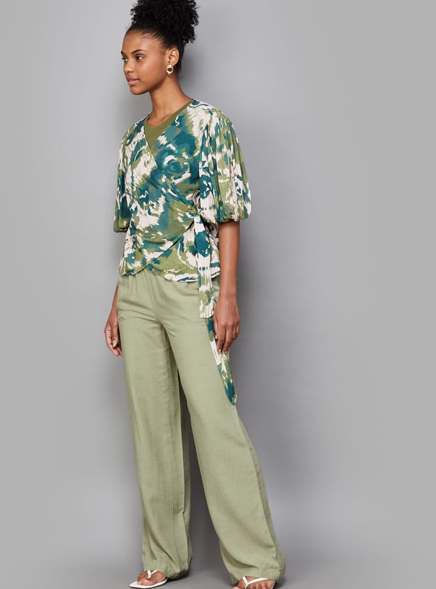 ONLY Solid Wide Leg Trousers