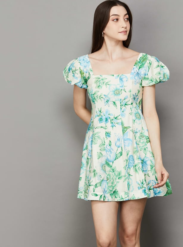 ONLY Floral Print Mini Dress