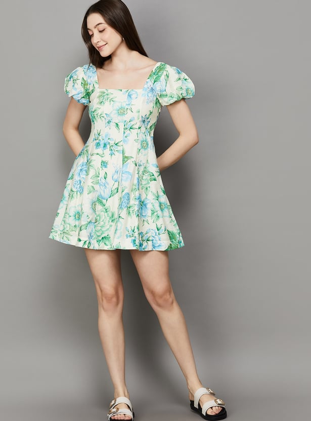 ONLY Floral Print Mini Dress