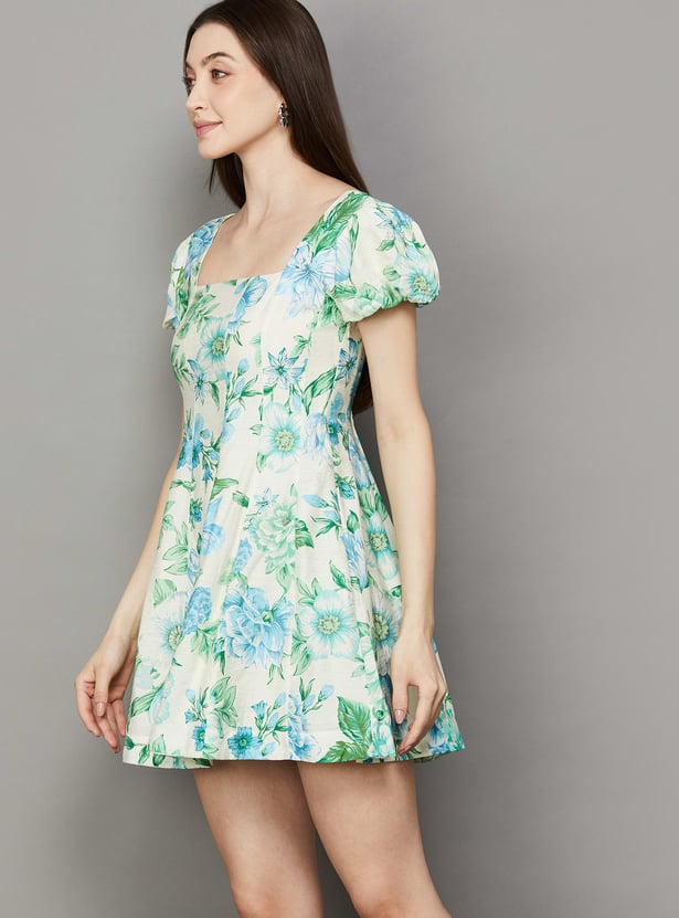 ONLY Floral Print Mini Dress
