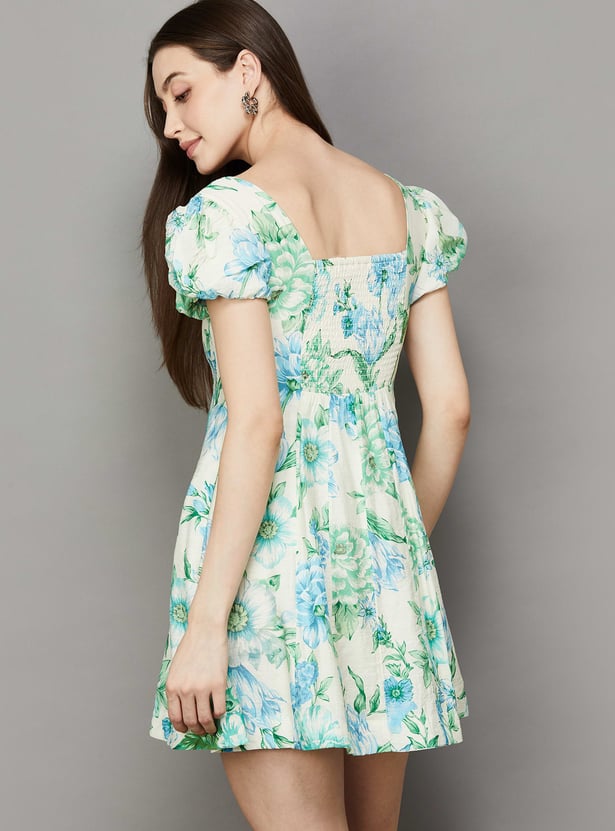 ONLY Floral Print Mini Dress