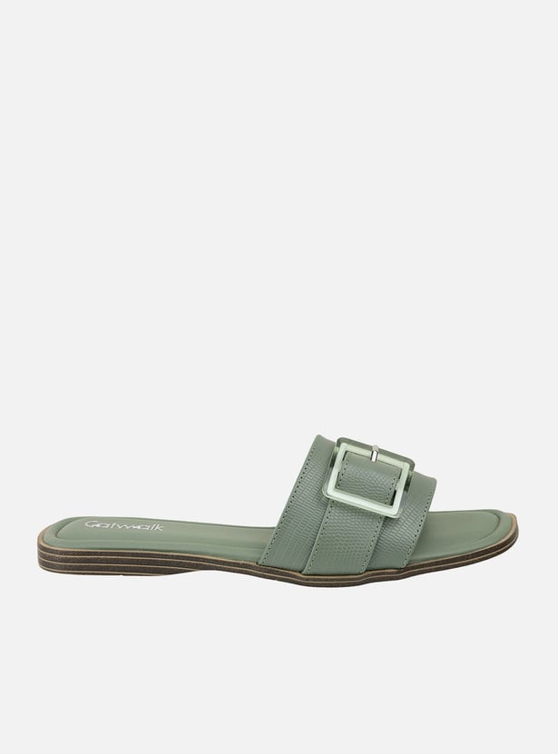 CATWALK Solid Buckled Flats