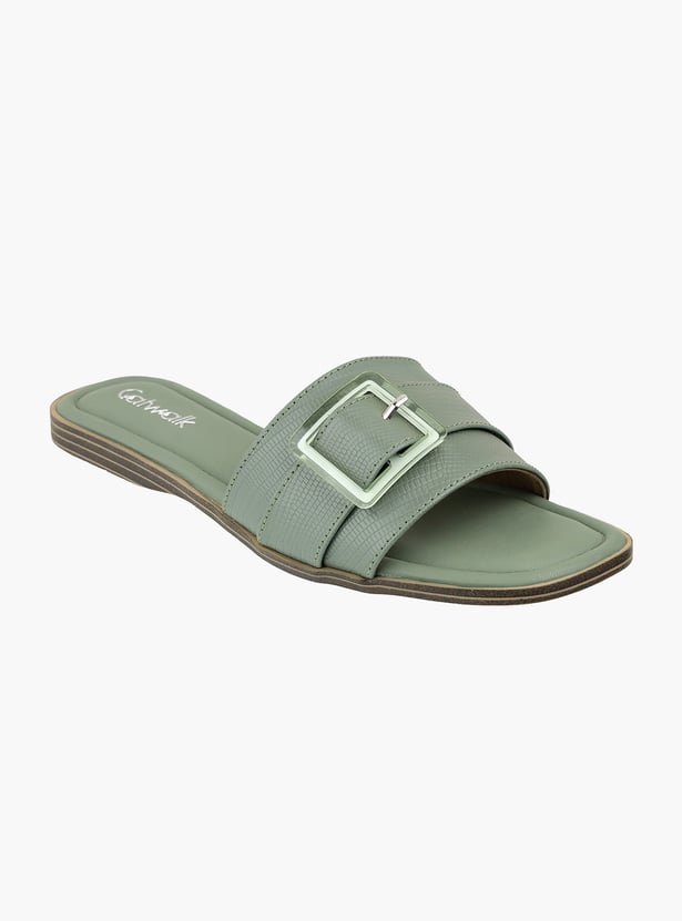 CATWALK Solid Buckled Flats