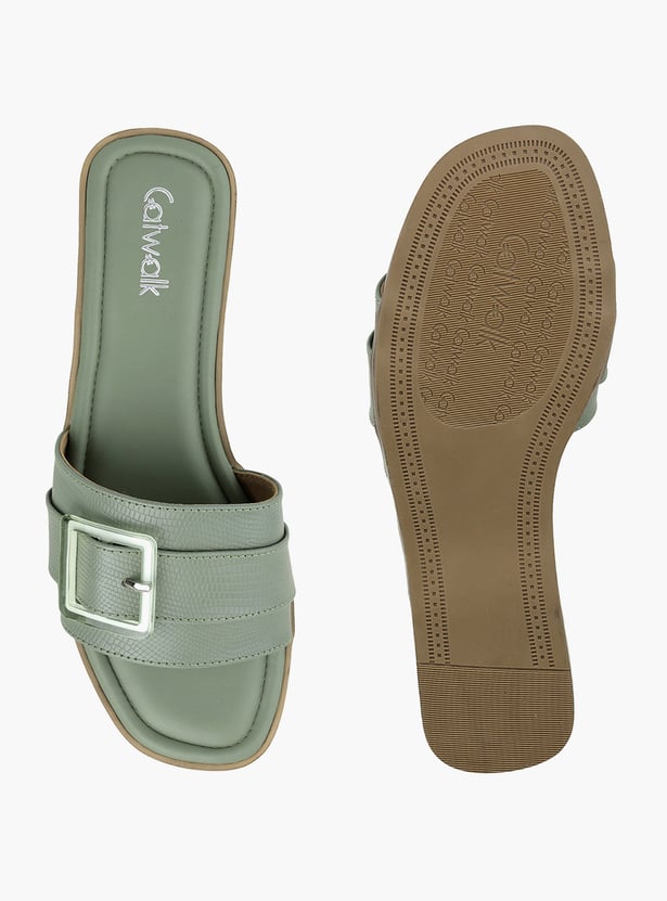 CATWALK Solid Buckled Flats
