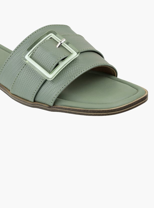 CATWALK Solid Buckled Flats