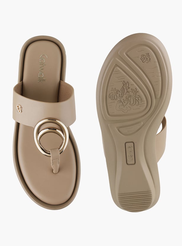 CATWALK Solid Open Toe Flats