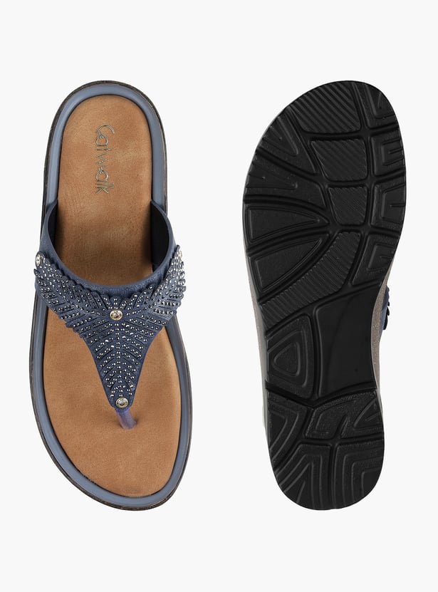 CATWALK Embellished T-Straps Flats