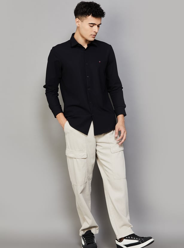 LP SPORT Solid Slim Fit Shirt