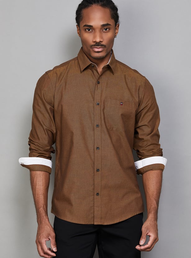 LP SPORT Solid Slim Fit Shirt