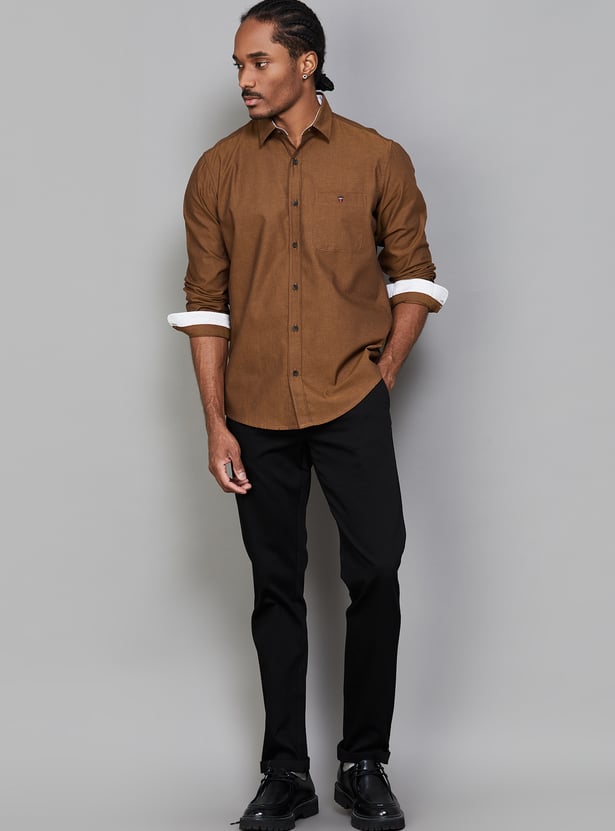 LP SPORT Solid Slim Fit Shirt