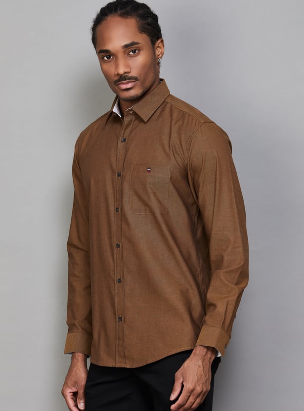 LP SPORT Solid Slim Fit Shirt