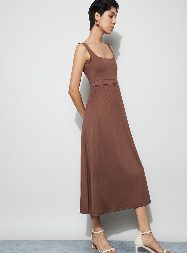 CODE Solid Empire Dress