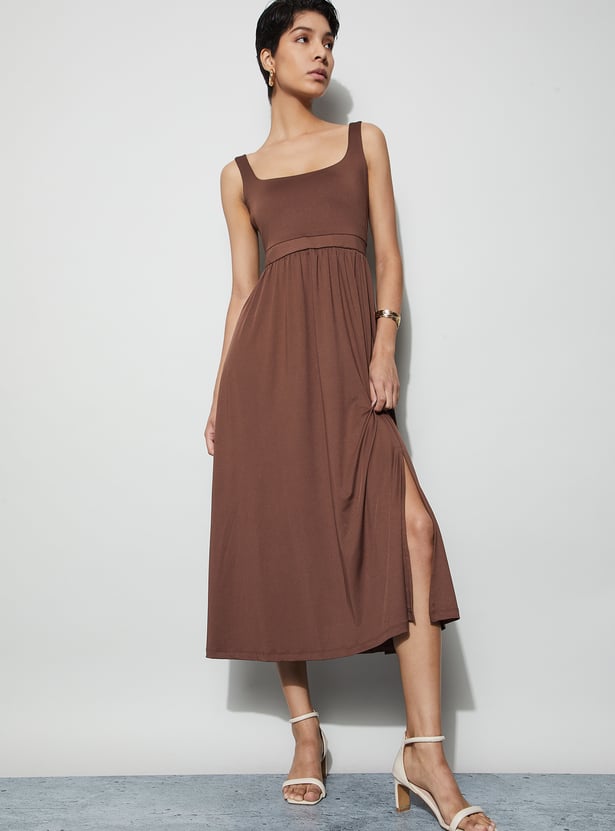 CODE Solid Empire Dress