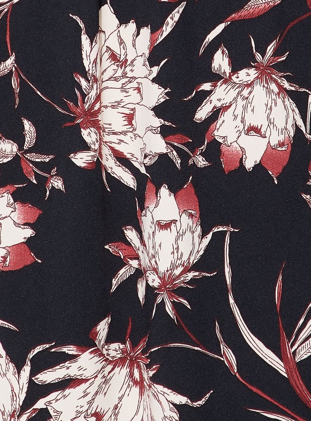 CODE Floral Print A-Line Dress