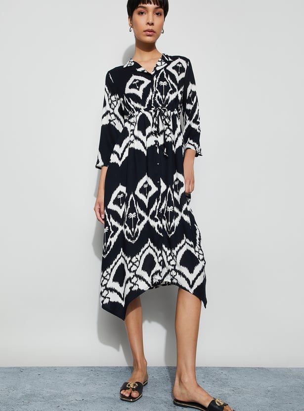 FAME FOREVER Printed Midi Dress