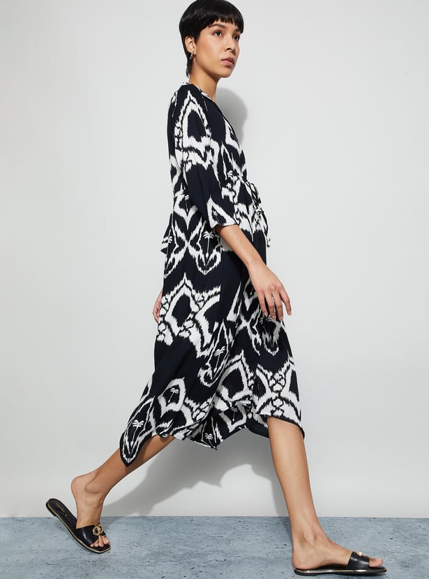 FAME FOREVER Printed Midi Dress