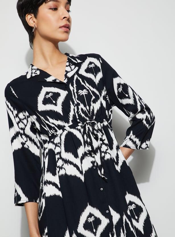 FAME FOREVER Printed Midi Dress