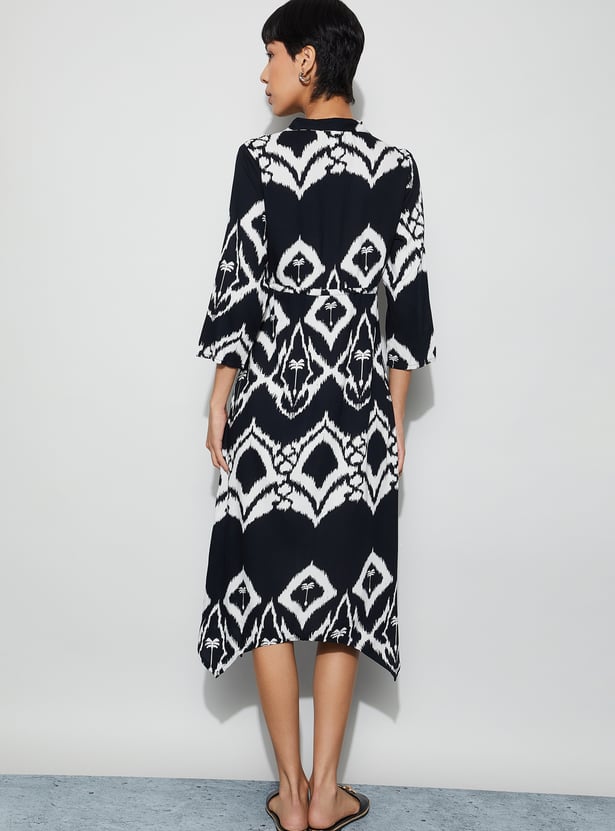 FAME FOREVER Printed Midi Dress