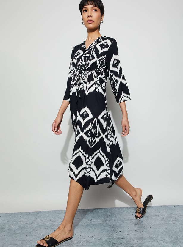 FAME FOREVER Printed Midi Dress