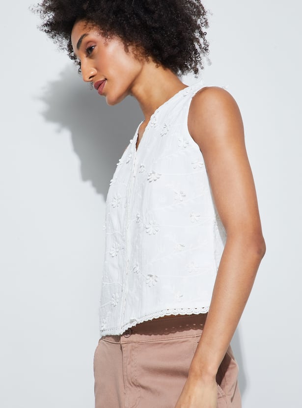 FAME FOREVER Embroidered Top