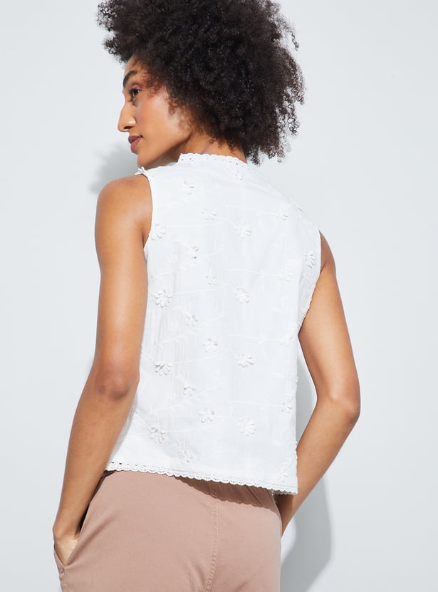FAME FOREVER Embroidered Top